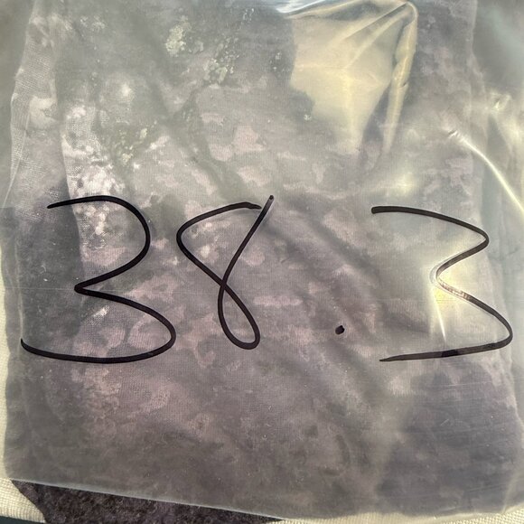 Vtg Y2K Eyeshadow Burnout Top Womens Sz L Distressed Purple Grunge Festival Rave - Picture 9 of 10